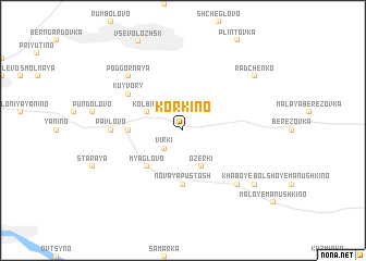 map of Korkino