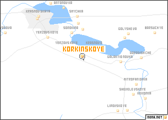 map of Korkinskoye