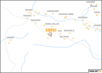 map of Korkī