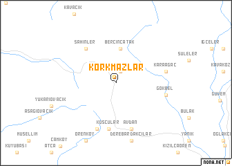 map of Korkmazlar