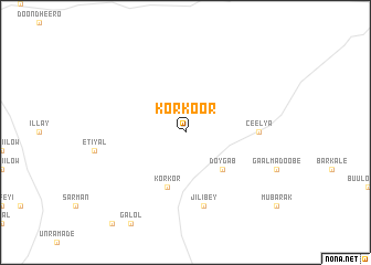 map of Korkoor