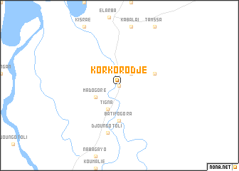map of Korkorodjé