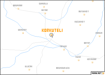 map of Korkuteli