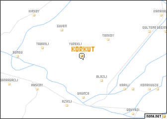 map of Korkut