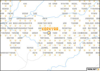 map of Korkyaa