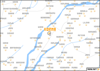 map of Korma