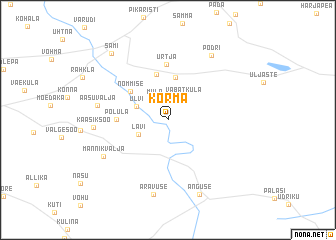map of Kõrma