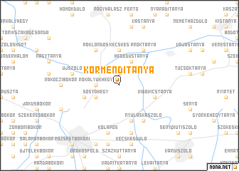 map of Körmenditanya