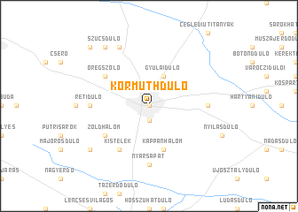 map of Kormuthdůlő