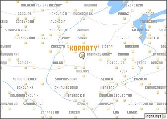 map of Kornaty