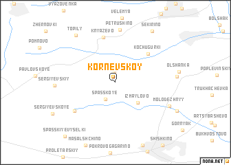 map of Kornevskoy