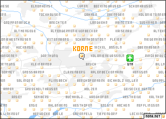 map of Körne