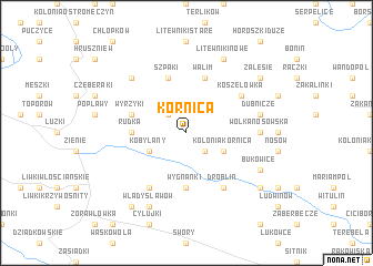 map of Kornica