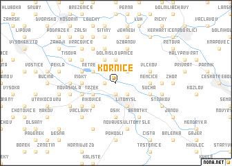 map of Kornice