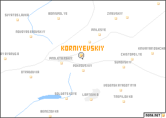 map of Korniyevskiy