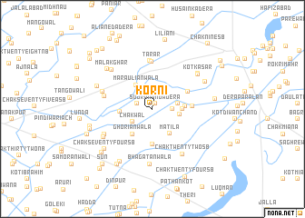 map of Korni