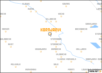 map of Kornjärvi