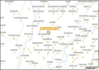 map of Koroadou