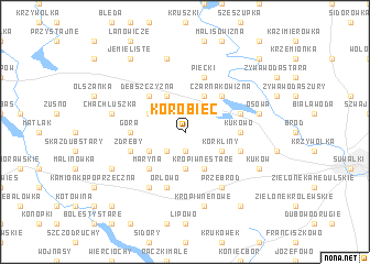 map of Korobiec