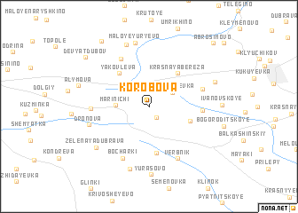 map of Korobova