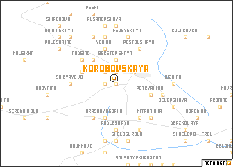 map of Korobovskaya