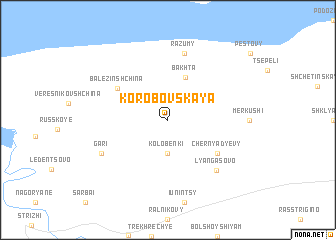 map of Korobovskaya