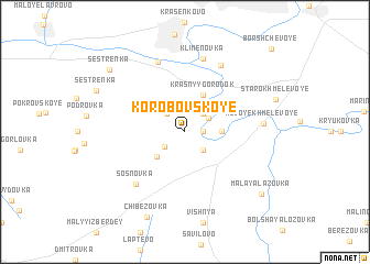 map of Korobovskoye