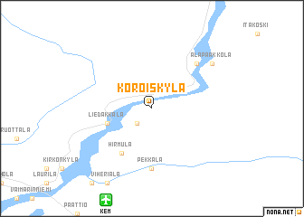 map of Koroiskylä