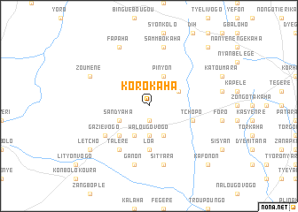 map of Korokaha