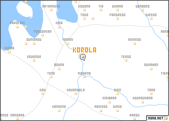 map of Korola