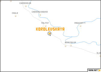 map of Korolevskaya