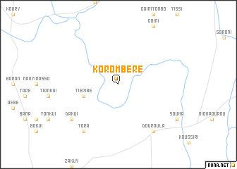 map of Korombéré