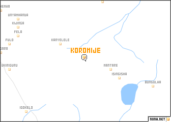 map of Koromije