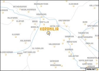 map of Koromiliá