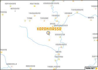 map of Korominasso