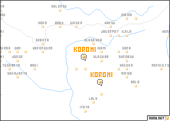 map of Koromī