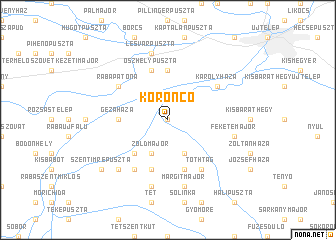 map of Koroncó