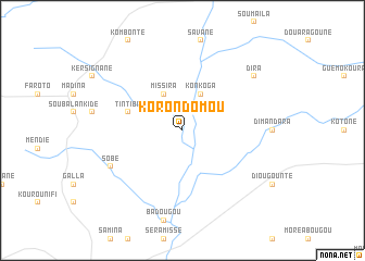 map of Korondomou