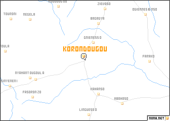 map of Korondougou