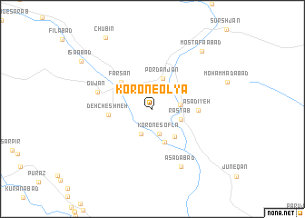 map of Koron-e ‘Olyā
