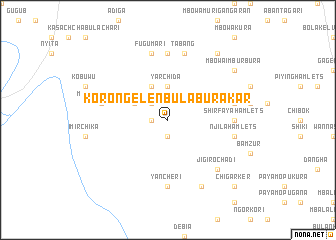 map of Korongelen Bula Burakar