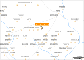 map of Kororak