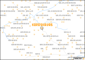 map of Koroška Vas