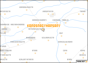 map of Körösnagyharsány