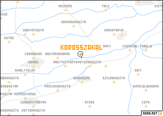 map of Körösszakál