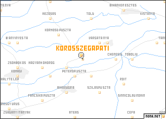 map of Körösszegapáti
