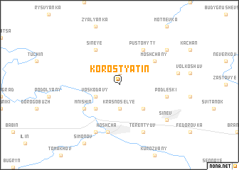 map of Korostyatin