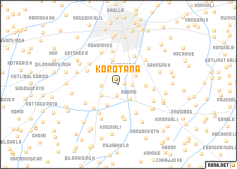 map of Korotāna