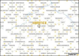 map of Korotice