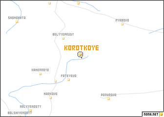 map of Korotkoye